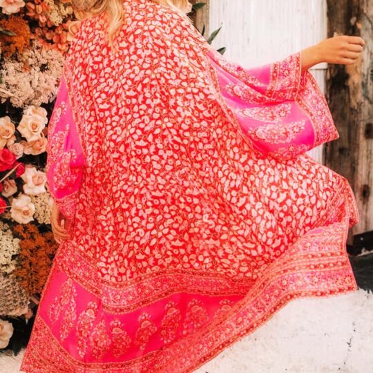 Pink Kimono Boho Coverup
