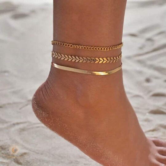 Layered Ankle Bracelet