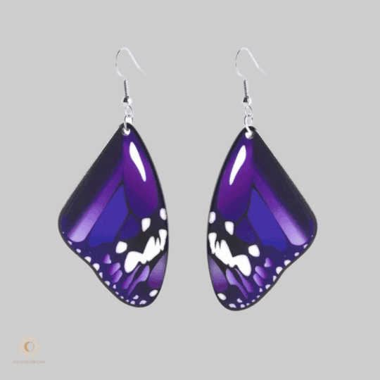 Purple Butterfly Earrings