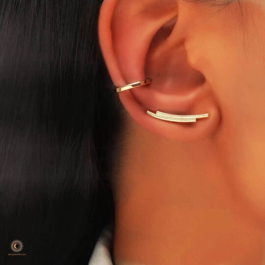 Ear Cuff with double line ear clip (no piercing necessary)