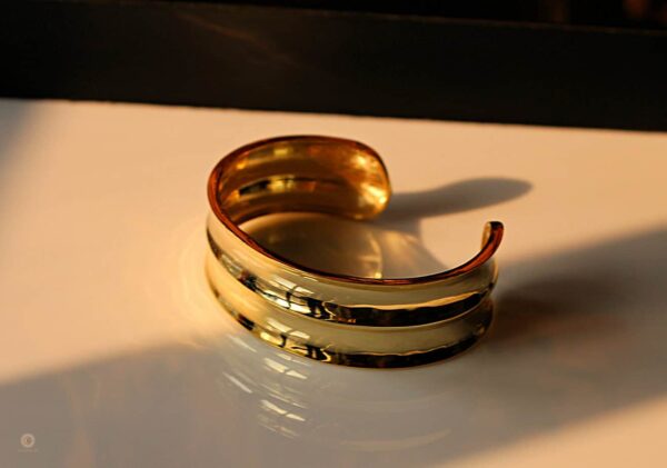 Gold and silver on white background