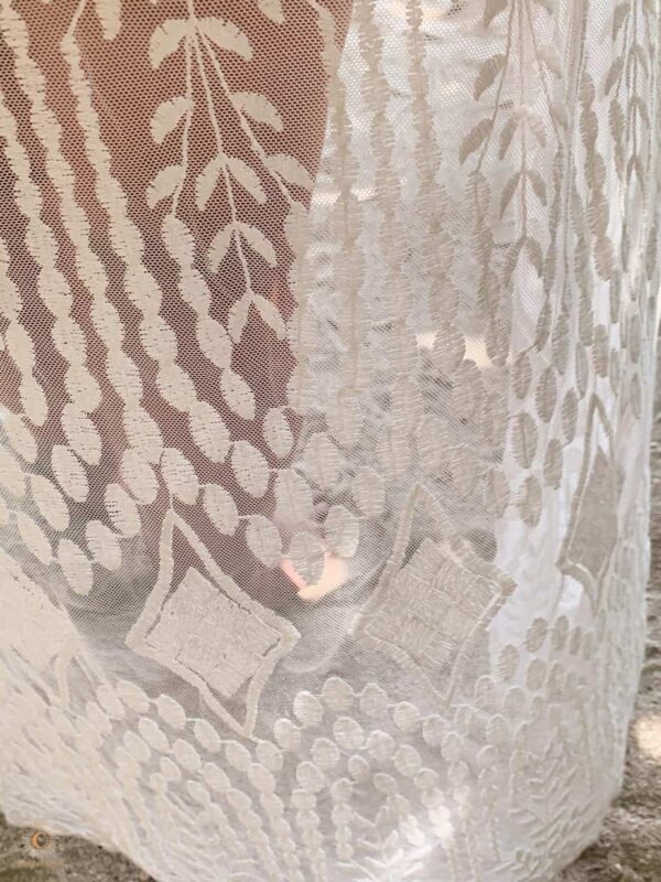 White kimono up close look at weave