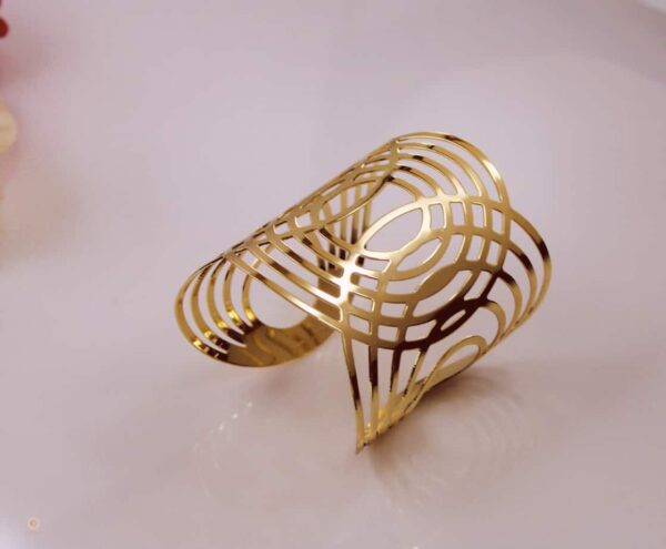 Gold Weave Cuff wide
