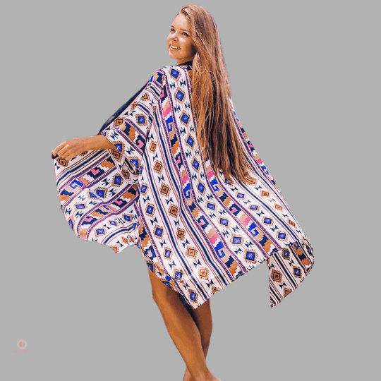 Aztec print Beach Cover Up