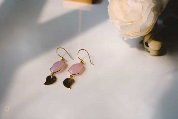 Rose Quartz Drop Earrings