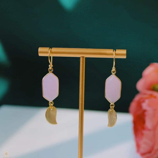 Rose Quartz Drop Earrings
