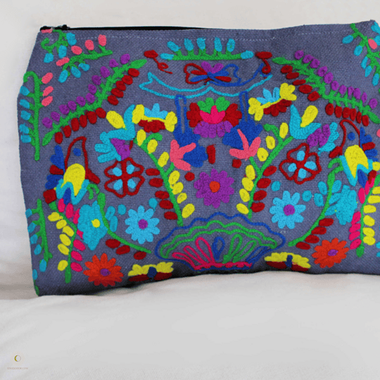 Indigo Embroidered bag