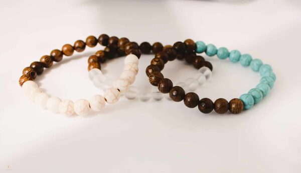 Wooden Bead chakra bracelets for men or women