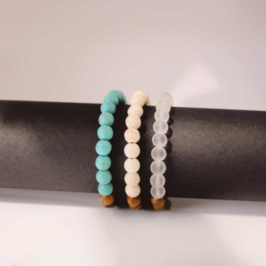Wooden Bead Chakra Bracelets for men or women
