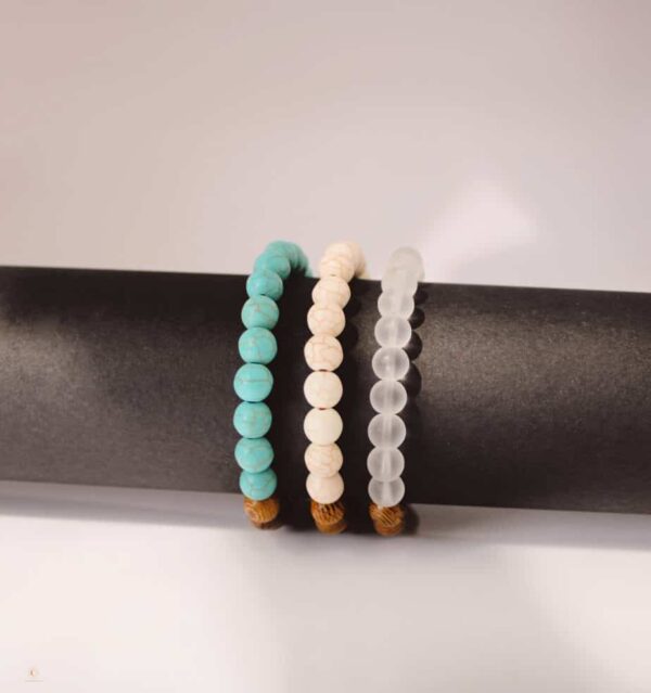 Wooden Bead Chakra Bracelets for men or women