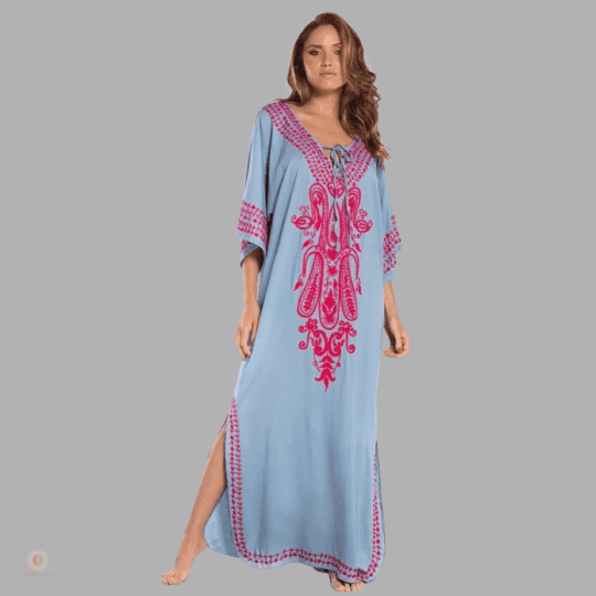 Grey Long Beach cover up and kaftan