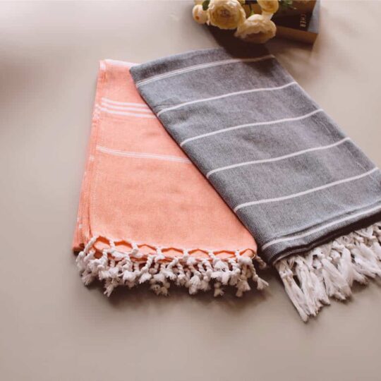 Turkish Towels pink and grey