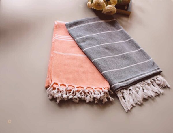 Turkish Towels pink and grey