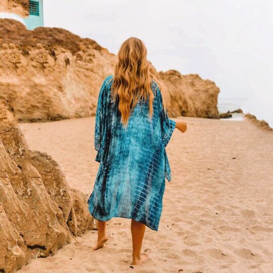 Tie Dye Beach Cover up Kimono