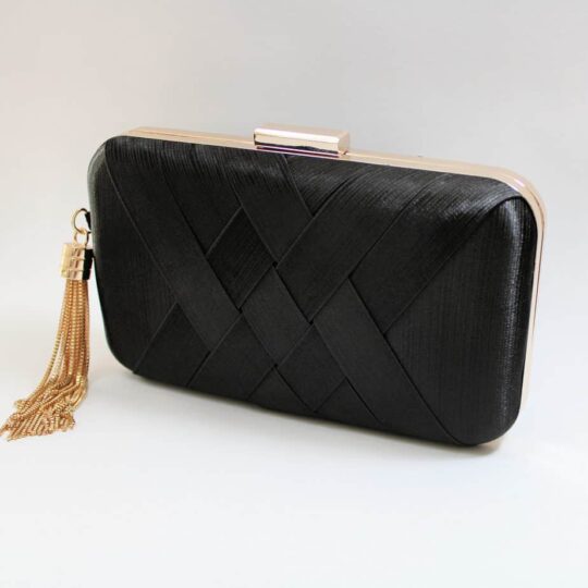 Silk Evening Clutch Black hardcase