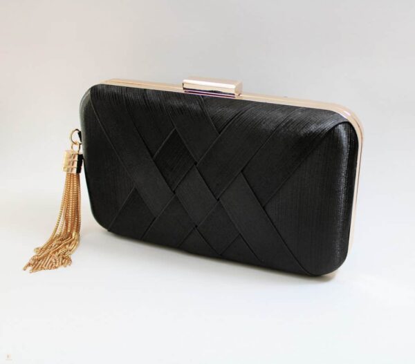 Silk Evening Clutch Black hardcase
