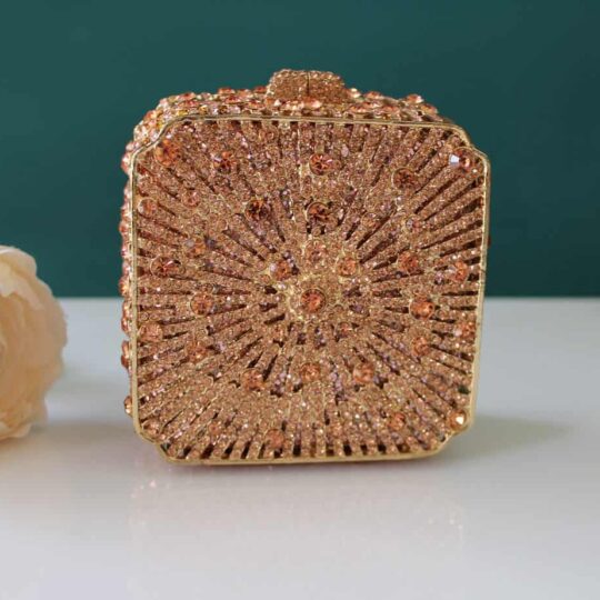 champagne box clutch Art Deco clutch
