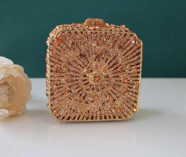 champagne box clutch Art Deco clutch