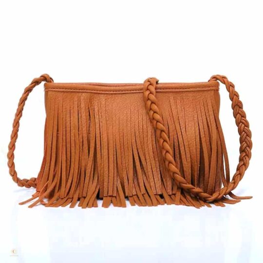 Boho clutch bag with tassels