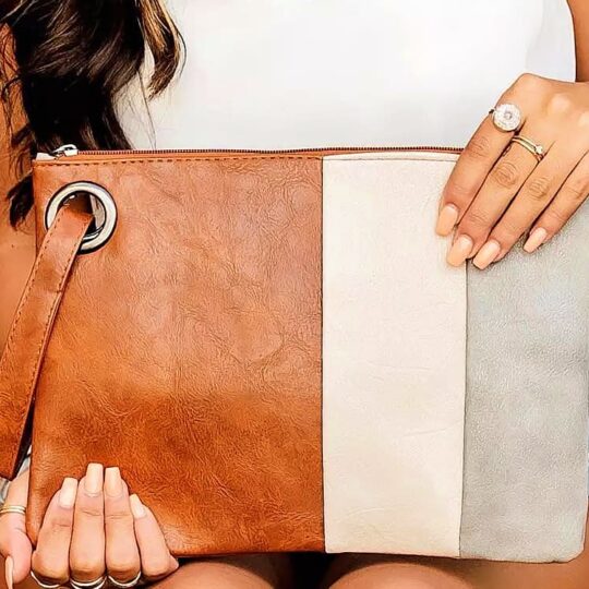 Elegant Clutch striped
