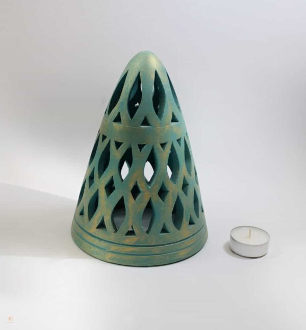 Green and gold pottery Delmon Pottery