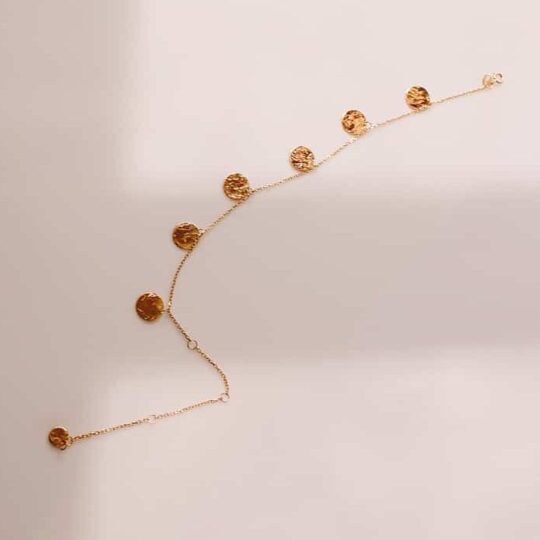 gold disc ankle bracelet anklet gold