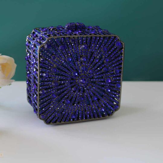 midnight blue evening clutch Art Deco