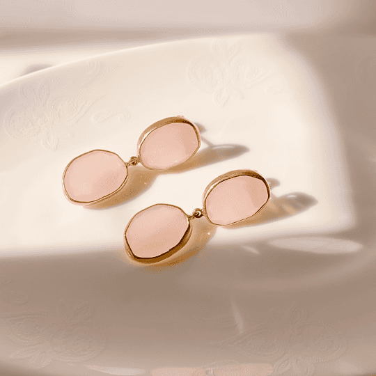 Pink Chalcedony Earrings