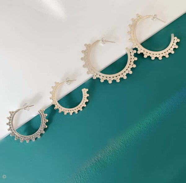 Large and small Silver Hoops