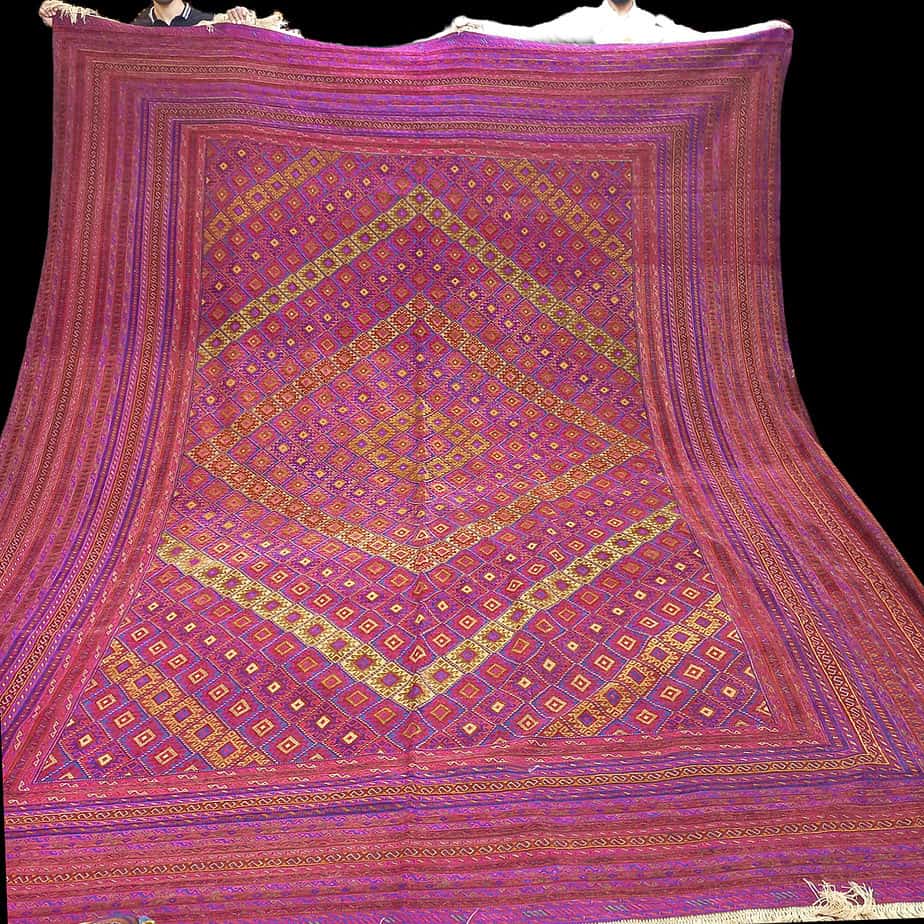 Rug from Afghanistan Mashwani Kilim pink rug