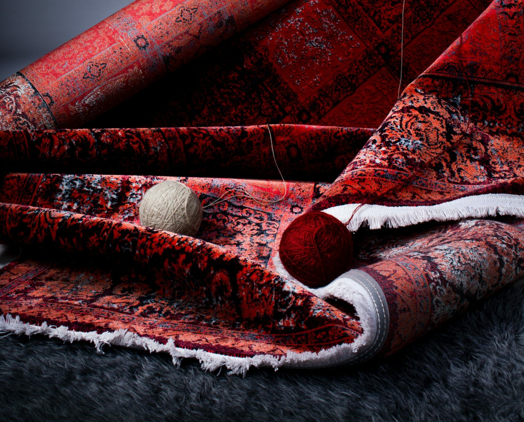 Red Persian rug