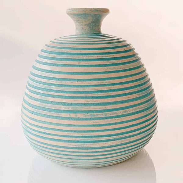 Turqoise Ceramic pottery vase in turquoise