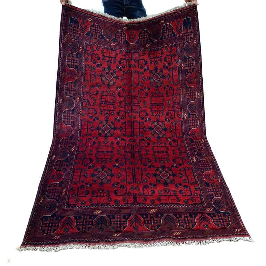 Turkoman Afghani Rug Red Rug from Afghanistan