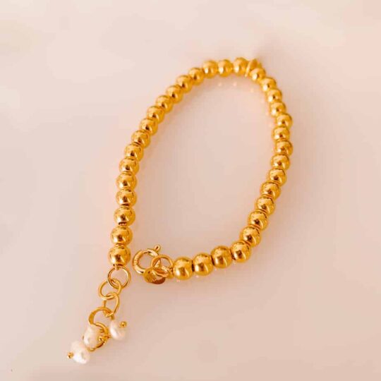 Gold and Pearl Baby Bracelet for Infants pearl baby bracelet