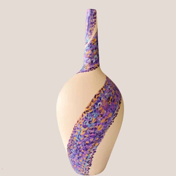 Extra Large long necked pottery piece decorative large ceramic