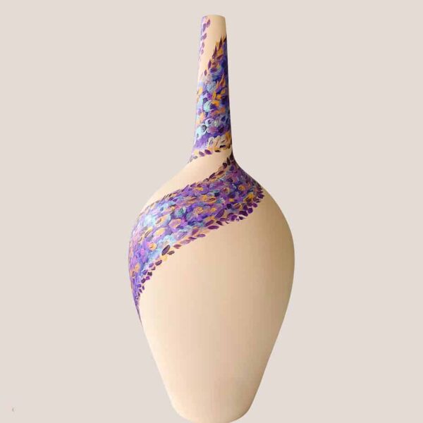 Large long necked decorative pottery