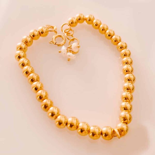 Gold pearl baby bracelet for infants pearl bracelet for babies