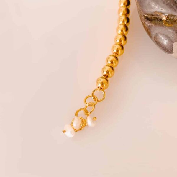 Gold and pearl baby bracelet for baby and infants