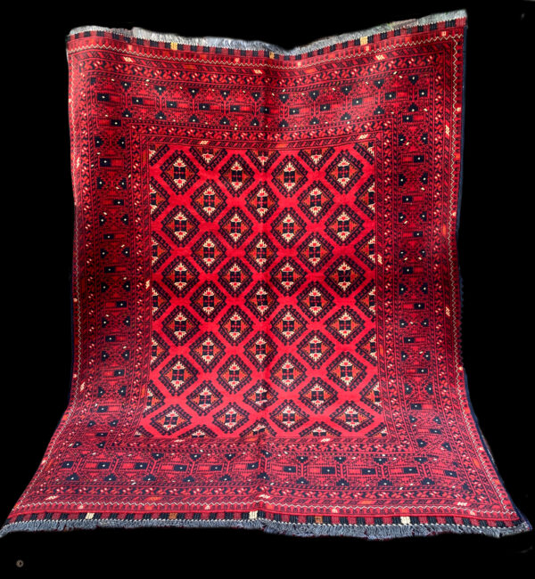 Red tribal rug from Afghanistan Tribal print and pattern