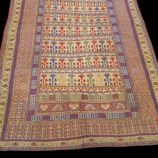 Rug from Afghanistan Kilim rug in warm brown and cream
