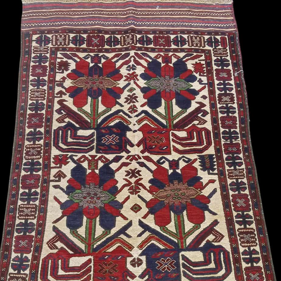 Afghani Kilim Rug, this is a colourful Taimani rug