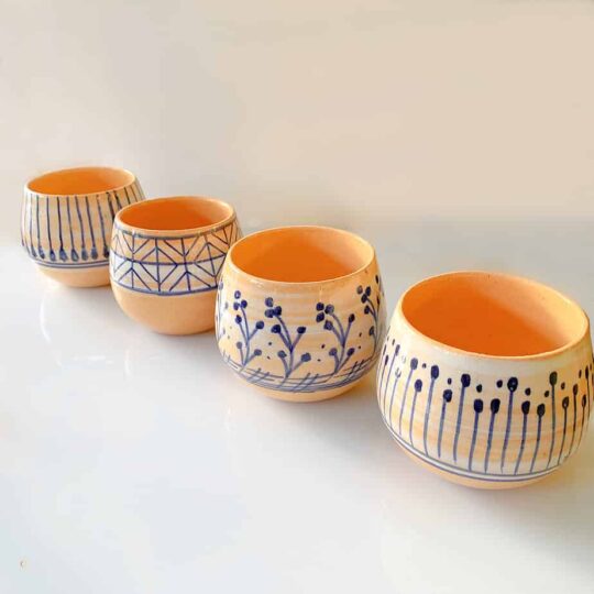 Ceramic Pottery Glazed mini pots