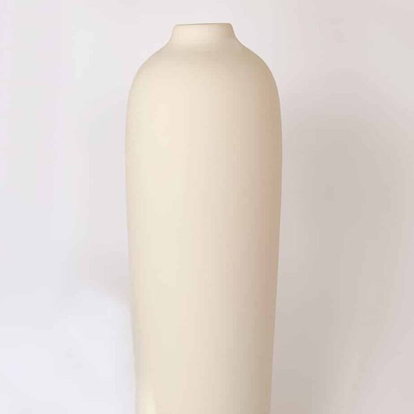 Tall and white decorative potter in modern shapes