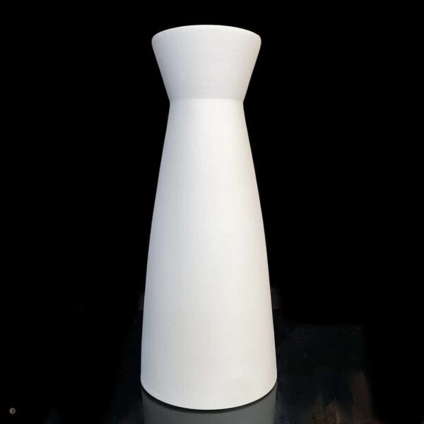 Modern style ceramic pottery vase in white