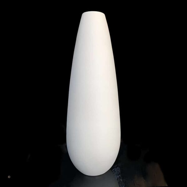 Modern Vase tall and white pottery ceramic