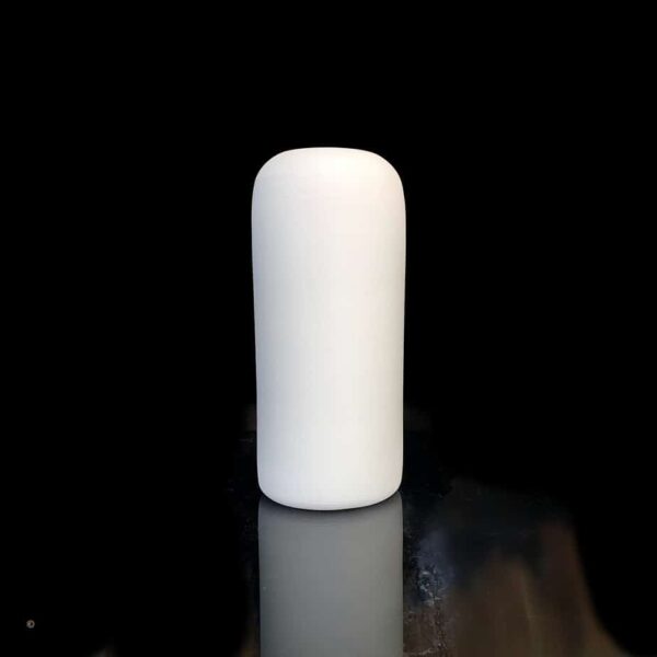 White tall vase which is modern style. Smooth matte white finish