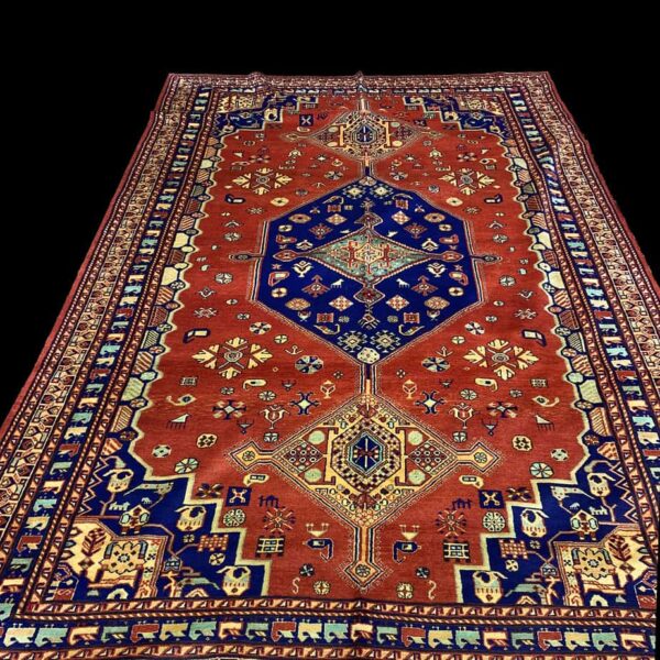 Large Persian Rug Vintage it is a Qashqai rug