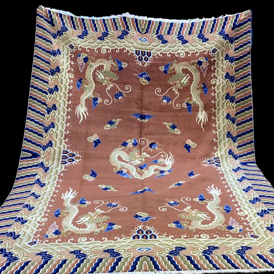 Large Antique Oriental Rug Mongolian Rug