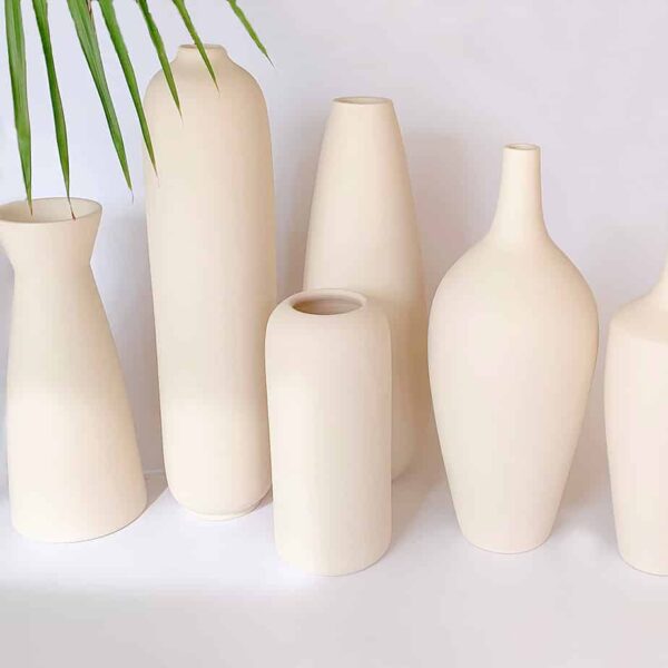 Modern pottery shapes in white modern pottery shapes
