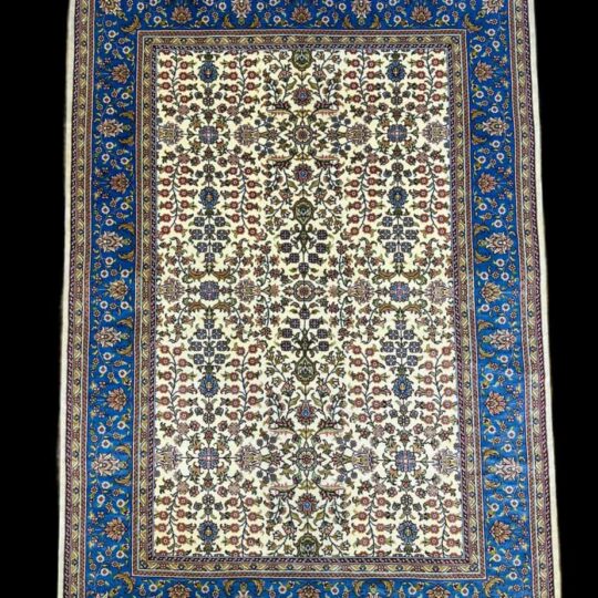 100% Silk rug from Turkistan handmade with silk threads
